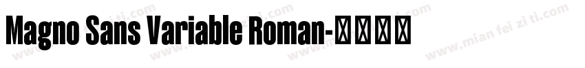 Magno Sans Variable Roman字体转换